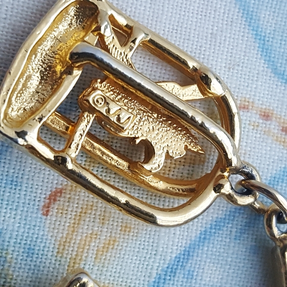 🌙Large Signed JJ Vintage Cat Brooch Pin Moving Parts - Picture 5 of 10